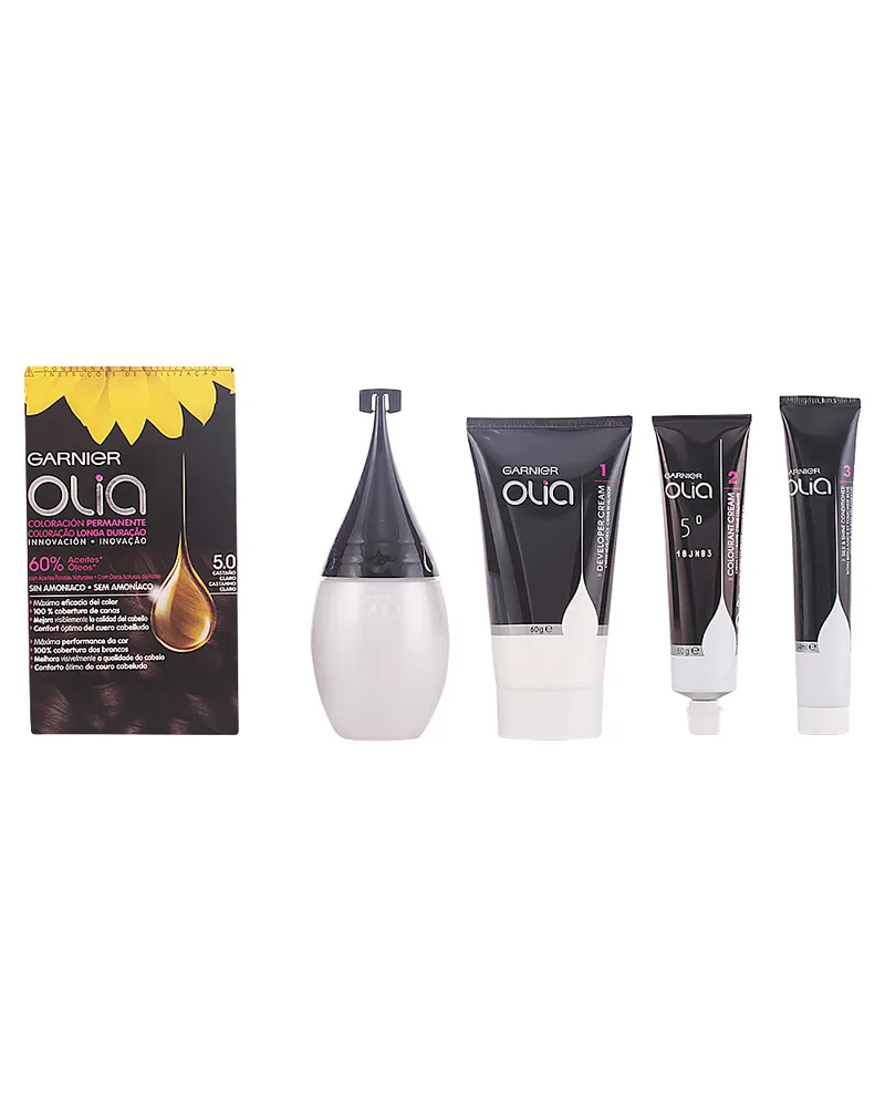 Garnier Olia Coloración Permanente #5,0 Castaño Claro Set 4 pz 