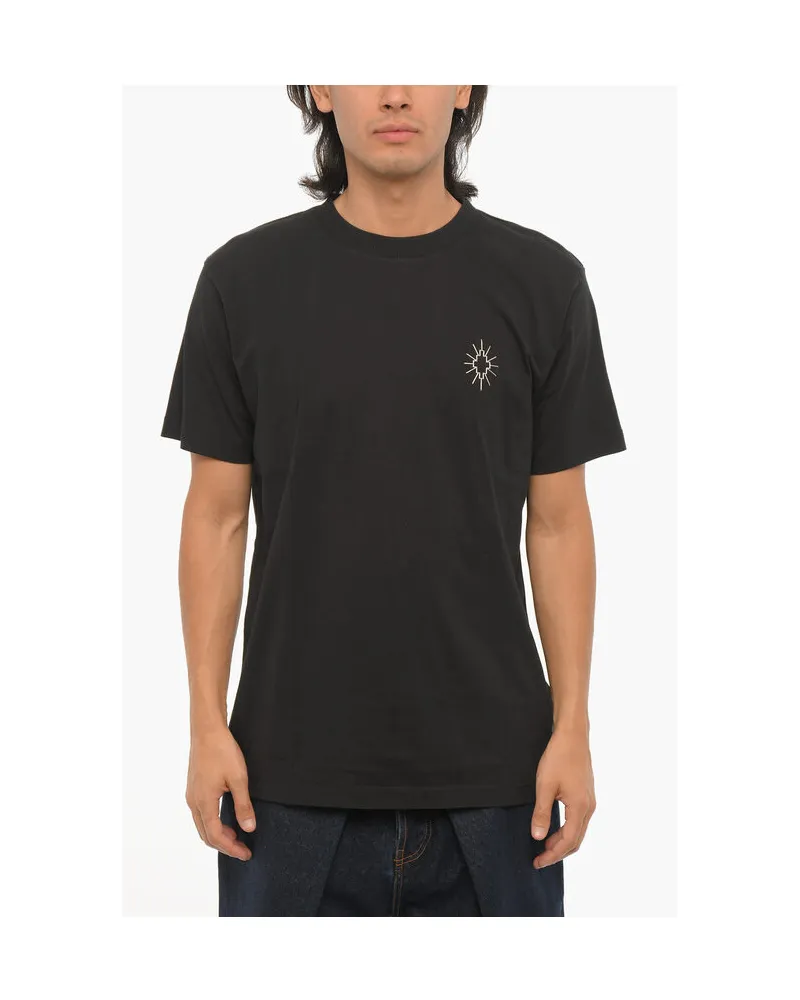 Marcelo Burlon | County of Milan Einfarbiges ECLIPSE CROSS T-Shirt mit Rundhalsausschnitt in Schwarz Schwarz