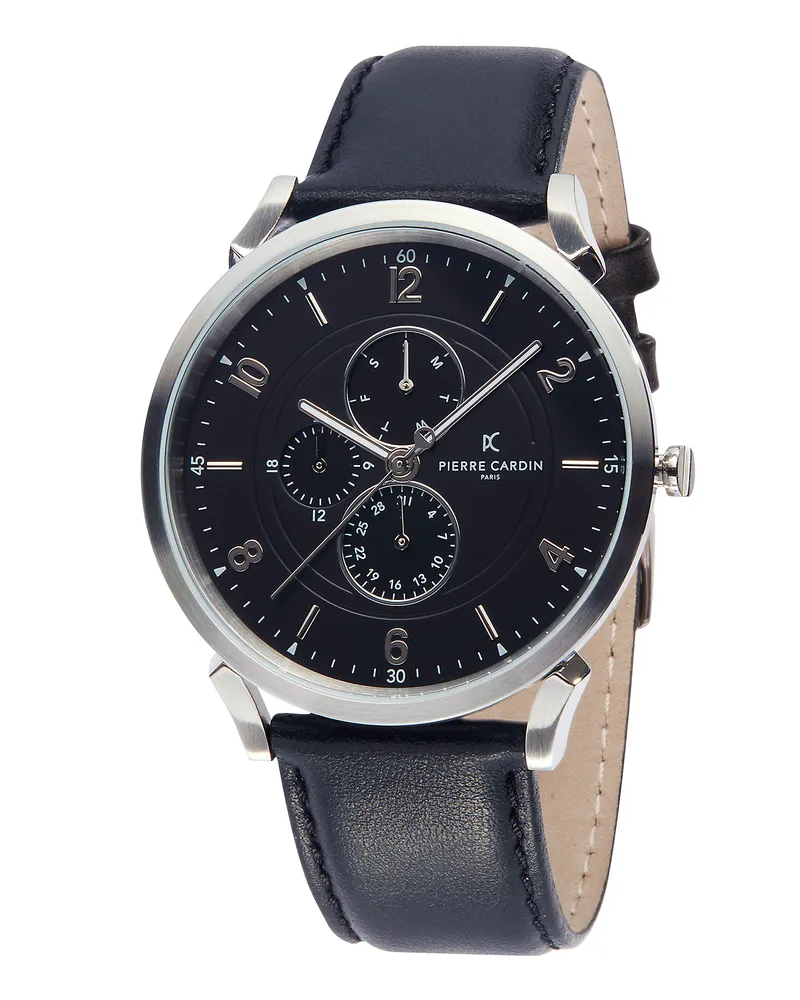 Pierre Cardin Pigalle Boulevard Schwarz Herren Armbanduhr CPI.2023 Schwarz