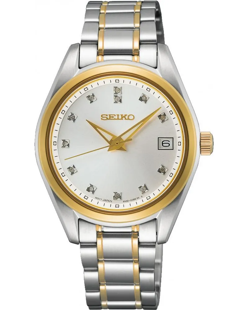 Seiko SUR582P1 Damen Klassische Uhr Silber