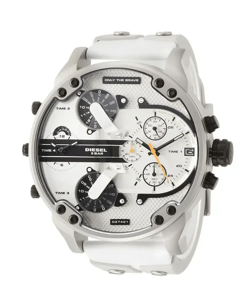 Diesel DZ7401 Mr. Daddy 2.0 57mm Herren Armbanduhr Weiß Weiß
