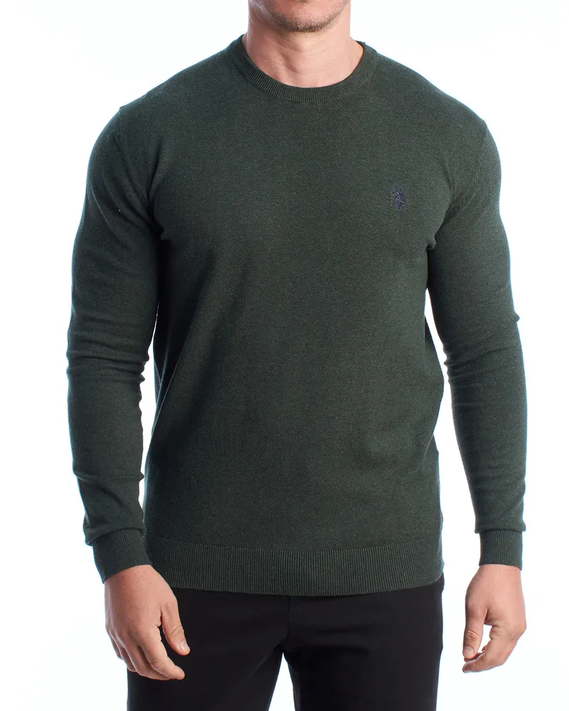 U.S. Polo Assn.  Herren-Strickpullover mit Rundhalsausschnitt US42173048 Grün