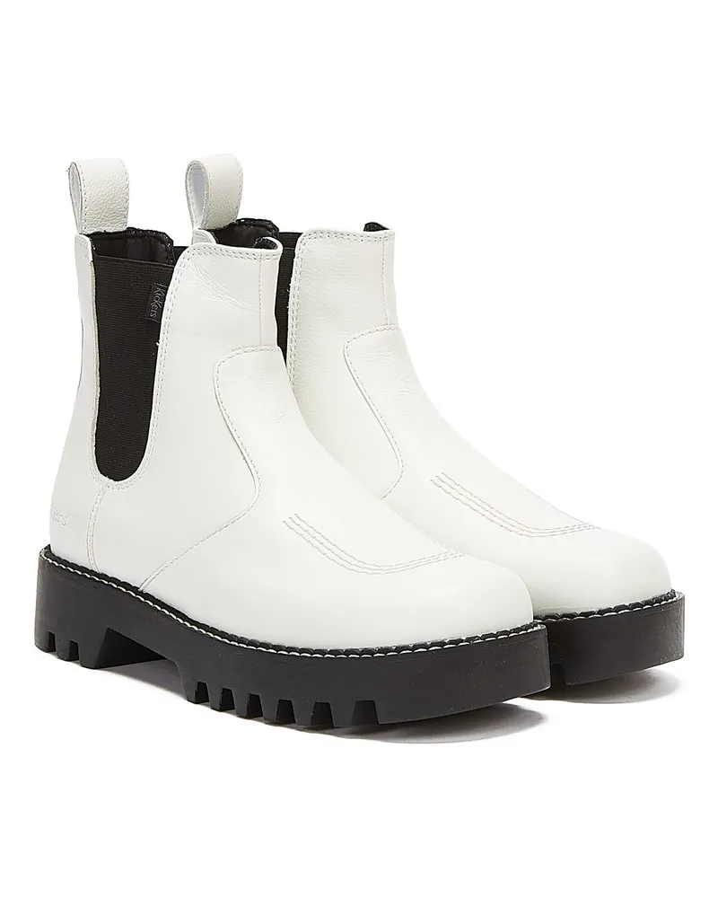 Kickers Kizziie Chelz Damen Weiß Stiefel Weiß