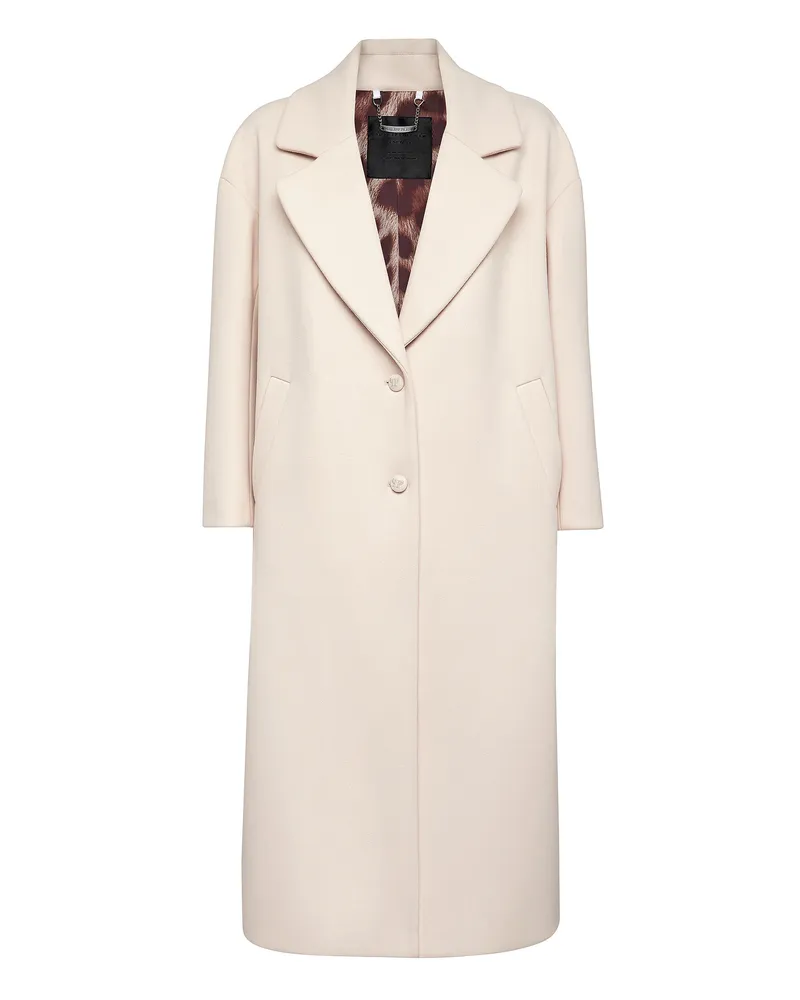 Philipp Plein Mantel Iconic Plein Creme