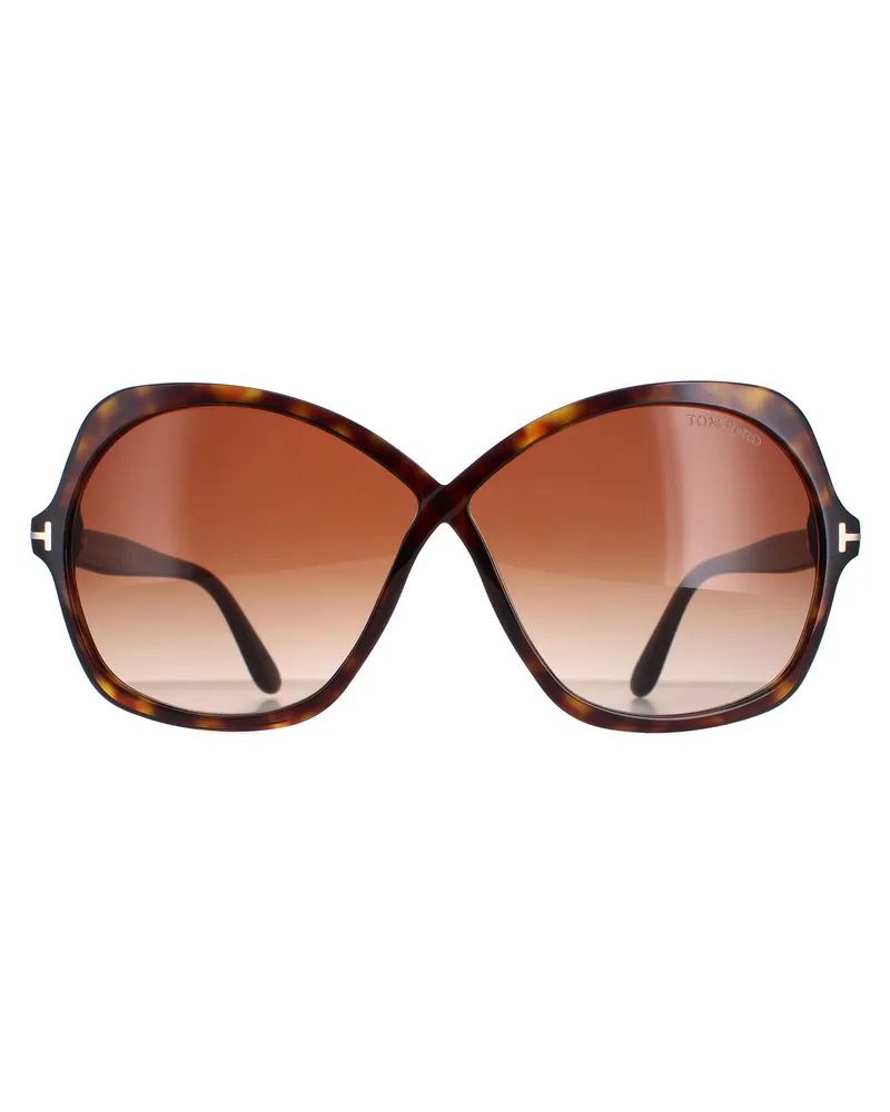 Tom Ford Butterfly Womens Dark Havana Braun Gradient Rosemin FT1013 Braun