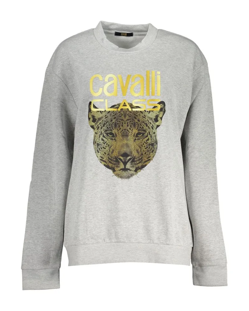 Roberto Cavalli Jaguar Sweatshirt Lockere Passform Grau