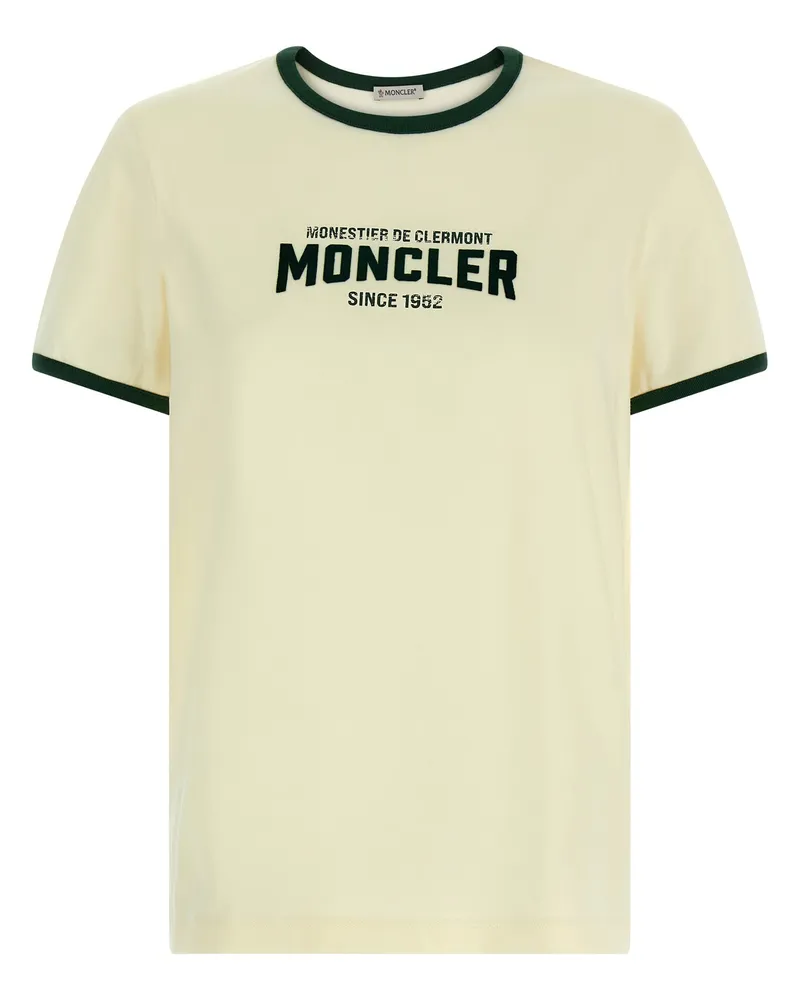 Moncler Beiges Baumwoll-T-Shirt Beige