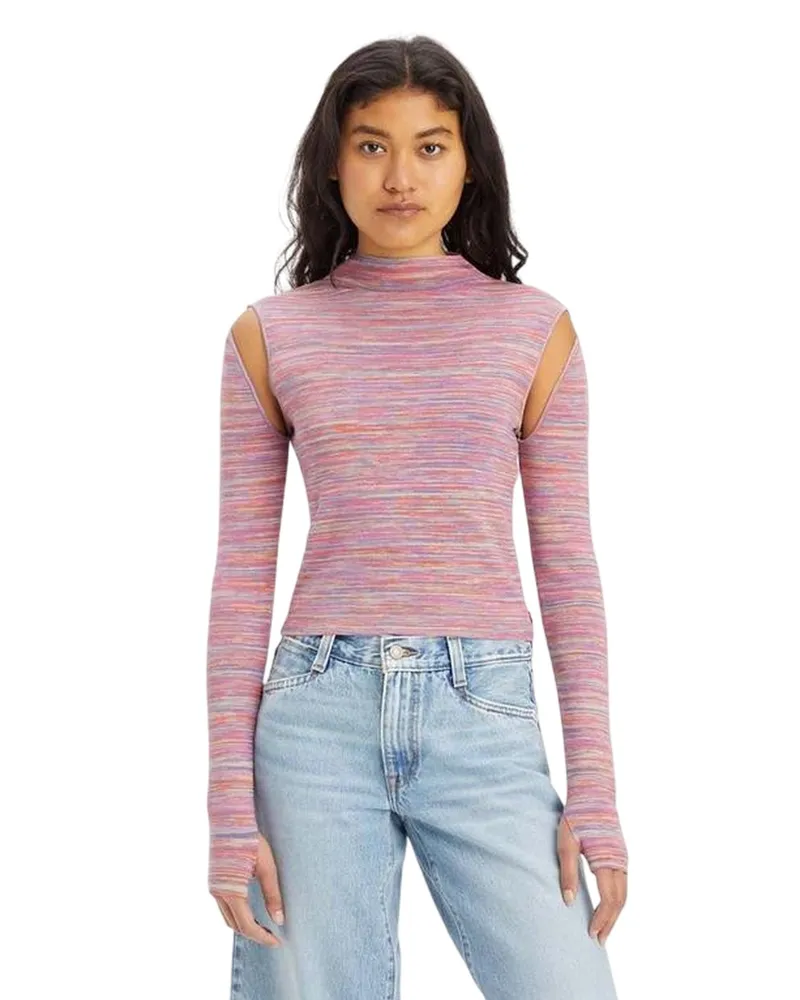 Levi's Jupiter" Pullover für Damen, Mit Zopfmuster (Pink Rosa