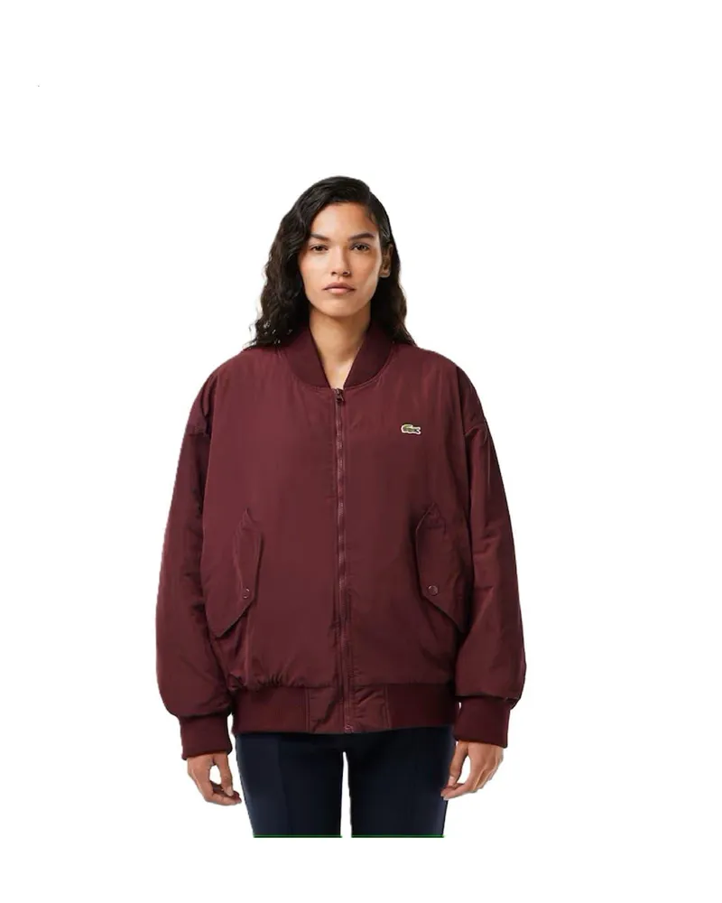 Lacoste Bomberjacke für Damen, Übergroß (Rot Rot