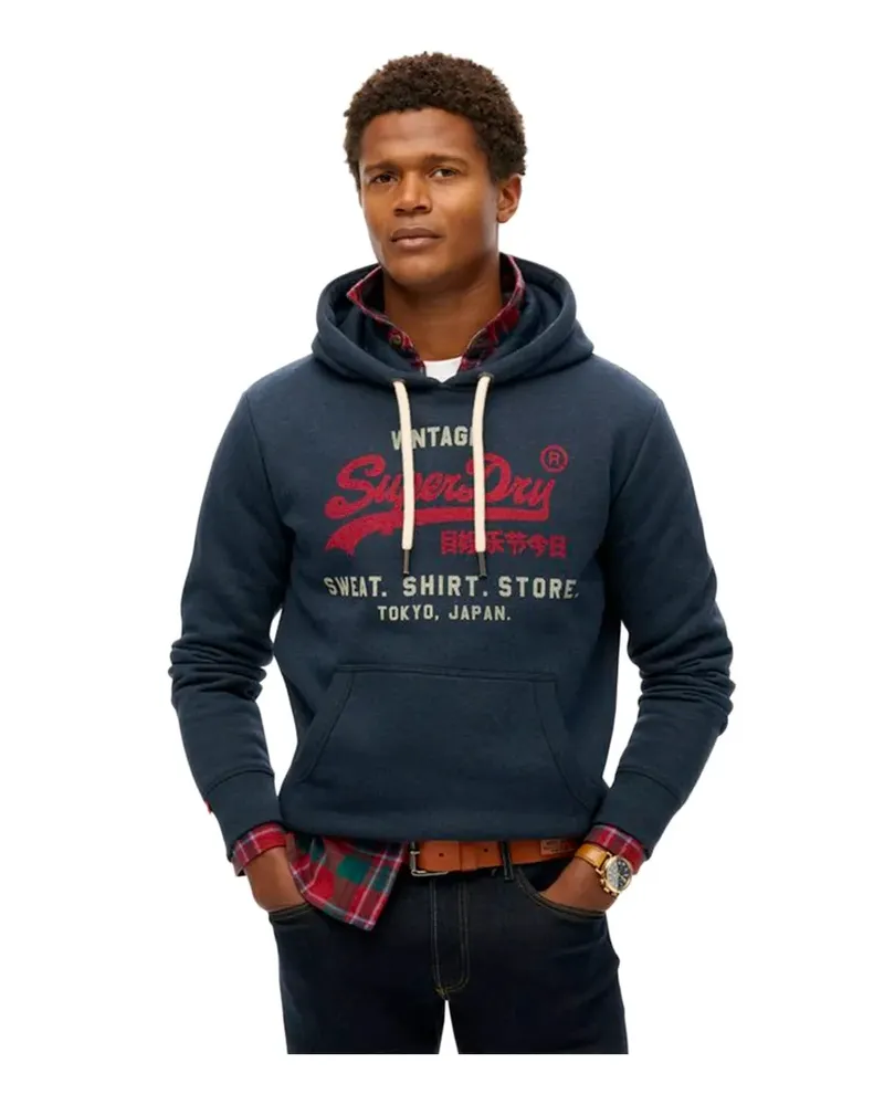Superdry. Herren Vl Heritage Sweatshirt Blau