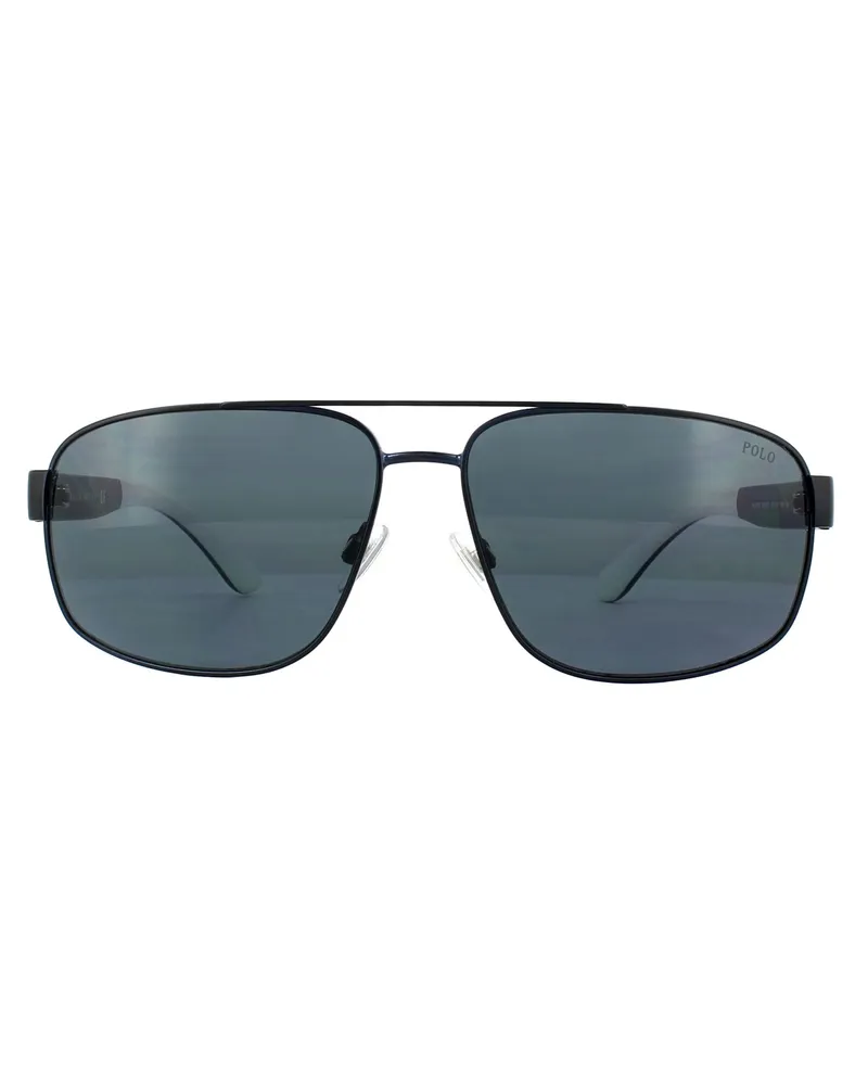 Ralph Lauren Lunettes de soleil aviateur  pour homme, bleu marine mat et gris Blau