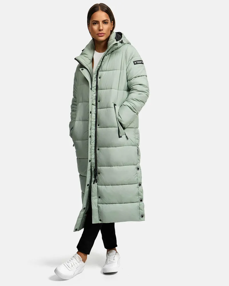 NAVAHOO Isalie Damen-Winter-Steppparka, warm und wasserabweisend - Grün Grün