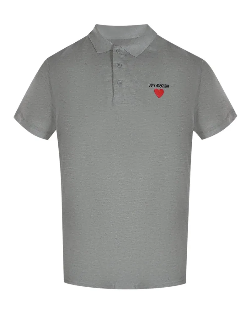 Moschino Poloshirt für Herren, Baumwolle, kurzärmlig (Grau Grau