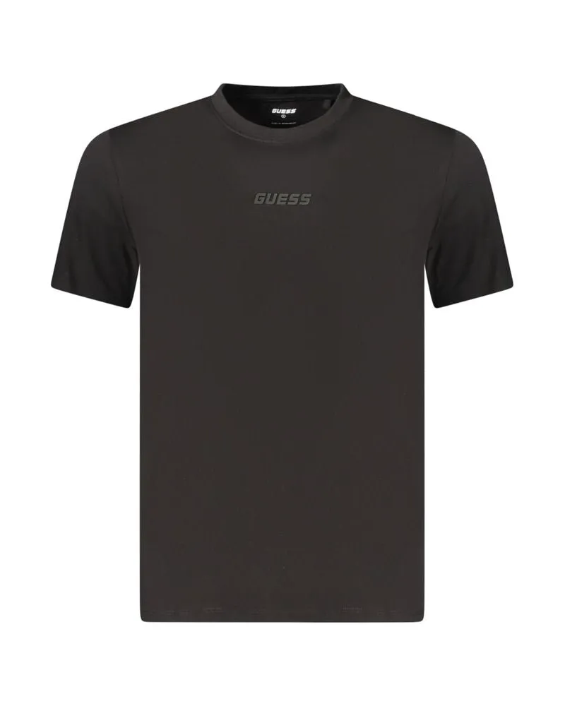 Guess Schwarzes T-Shirt aus Bio-Baumwolle für Herren Schwarz
