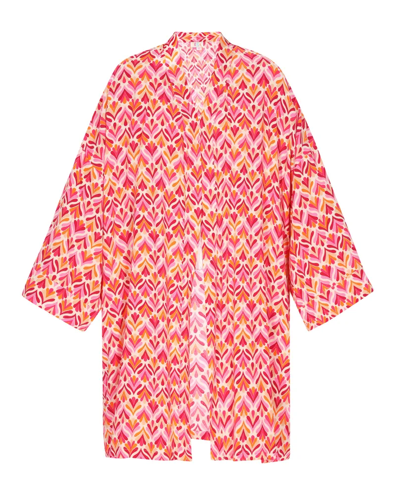 IZIA Kimono Frauen rosa mehrfarbig Rosé