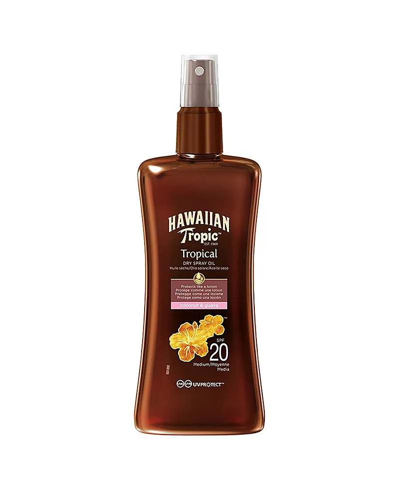 Hawaiian Tropic Coconut & Guava Dry Oil Sonnenspray LSF 20, Öltrockenformel — 200 ml 