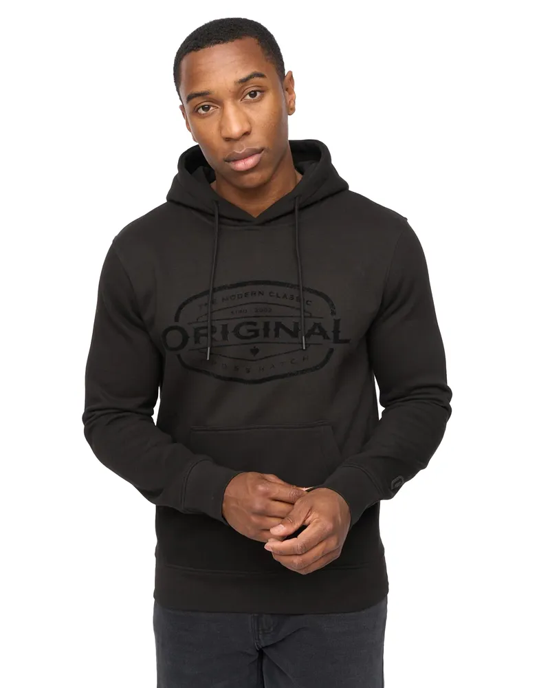 CrossHatch Traptons" Kapuzenpullover für Herren (Schwarz Schwarz