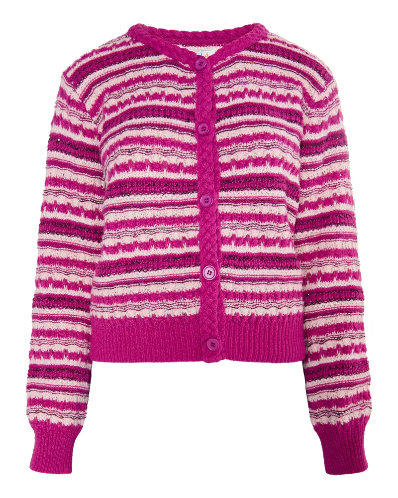 IZIA Strickjacke Damen Beerenpink Mehrfarbig Mehrfarbig