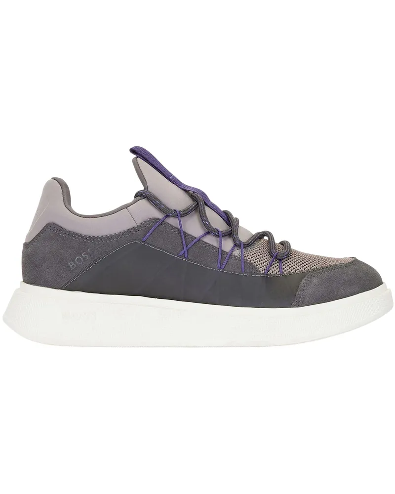 HUGO BOSS Sneaker für Herren, Leder (Grau Grau