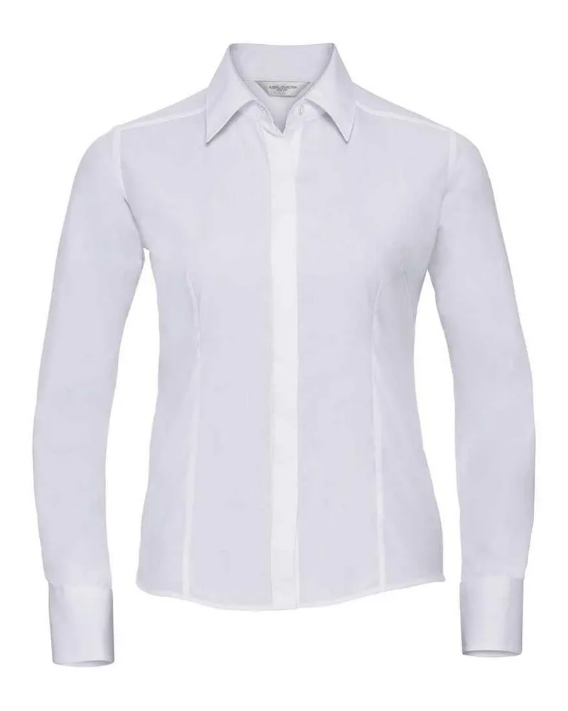 Russell Athletic Russell Collection - Formelles Hemd für Damen Langärmlig (Weiß Weiß