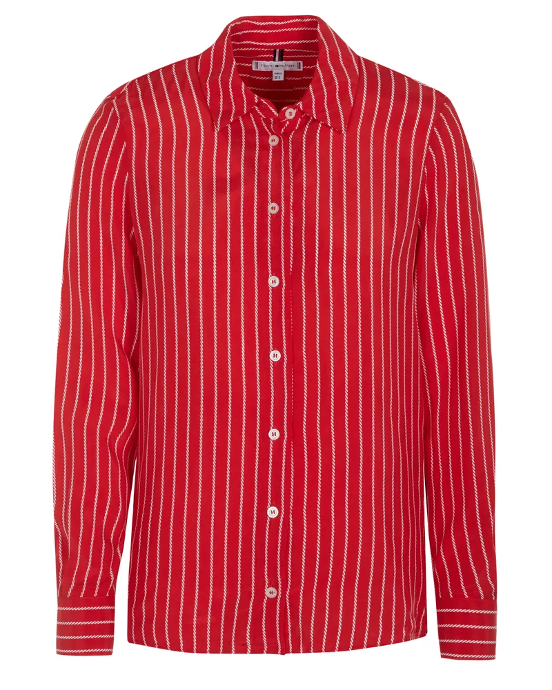 Tommy Hilfiger CUPRO ROPE STP Bluse rot Rot