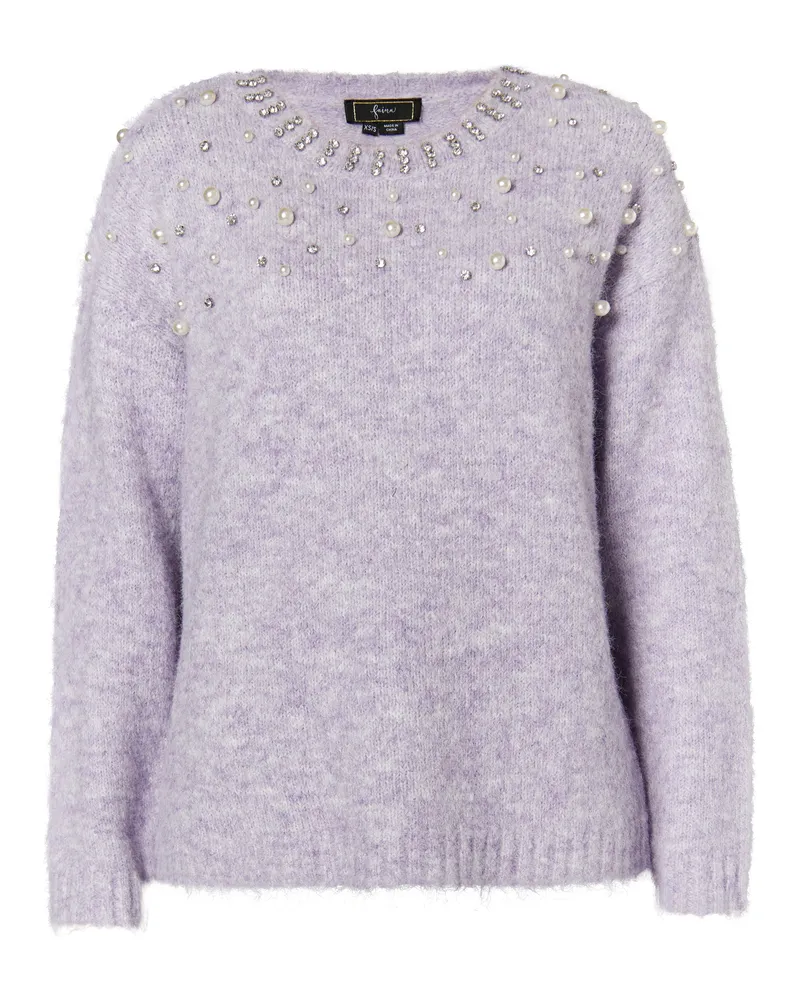 FAINA Strickpullover Damen lila Lila