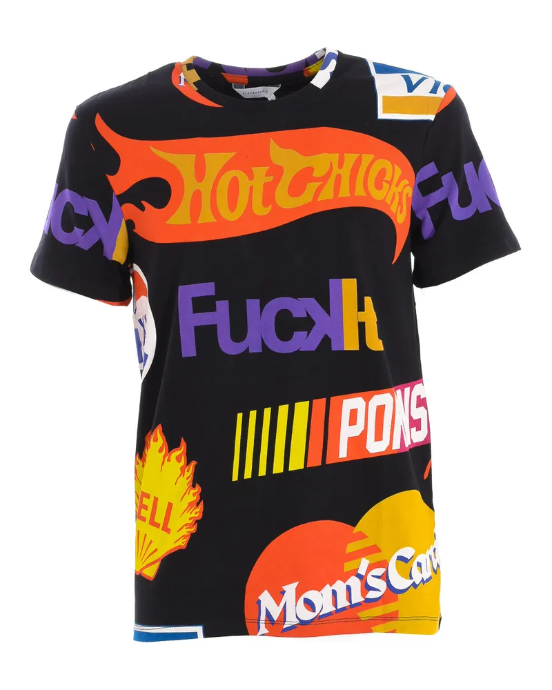Eleven Paris Kurzarm-T-Shirt mit Rundhalsausschnitt von LOGOS für Damen 17S1TS306 Schwarz
