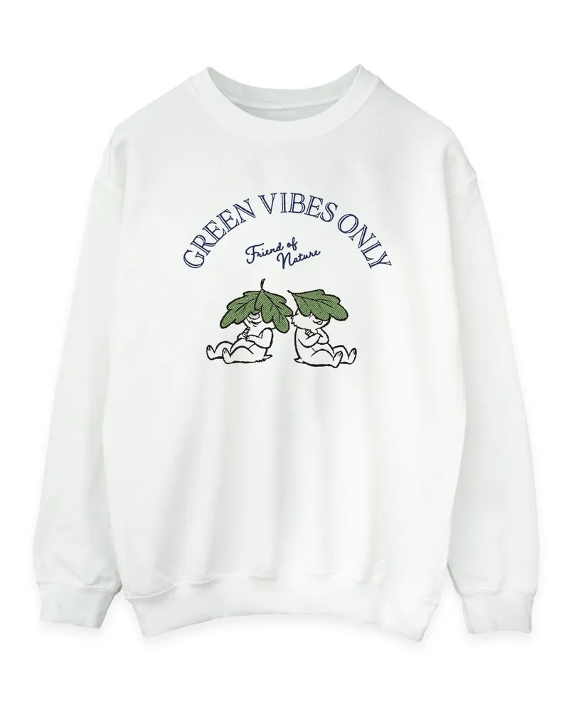 Disney Chip 'n Dale Green Vibes Only" Sweatshirt für Damen (Weiß Weiß