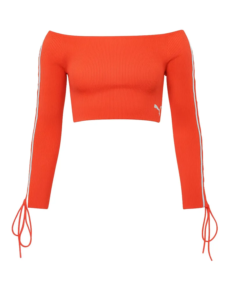 Puma x Rihanna Fenty Laced Sleeve Cropped Sweater für Damen - Orange Orange