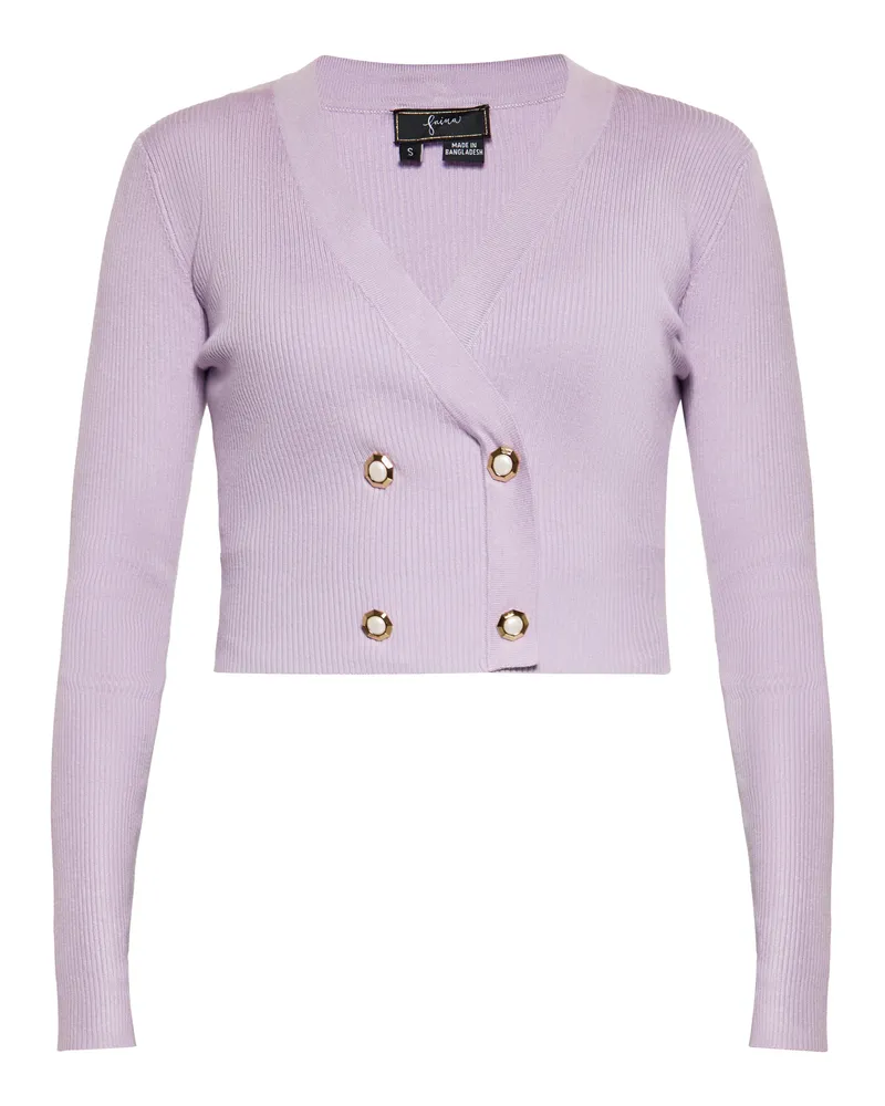 FAINA Strickjacke Damen Lavendel Rosa