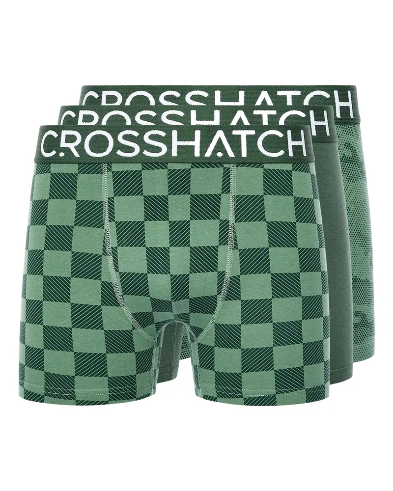 CrossHatch Bresler" Boxershorts für Herren(3er-Pack Grün