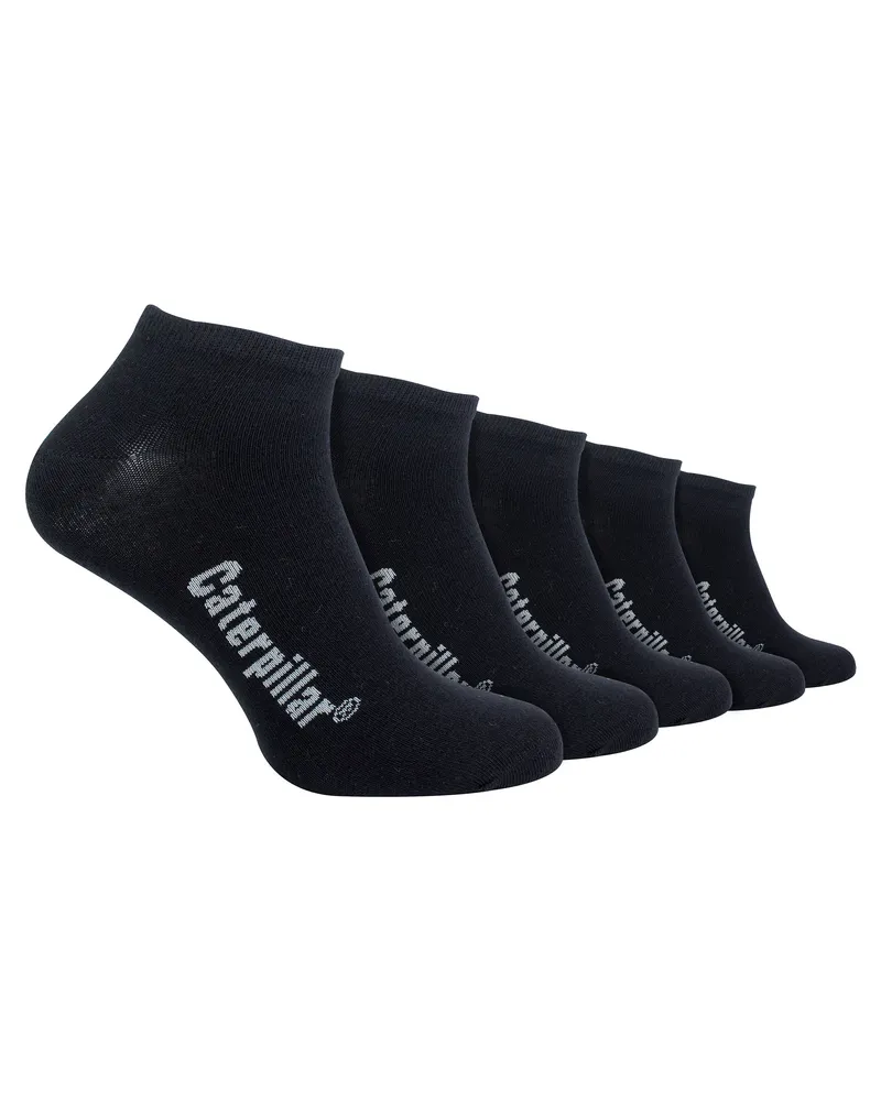 Caterpillar Footwear Herren 5er-Pack Baumwollreiche Trainingsarbeitsstrümpfe Schwarz