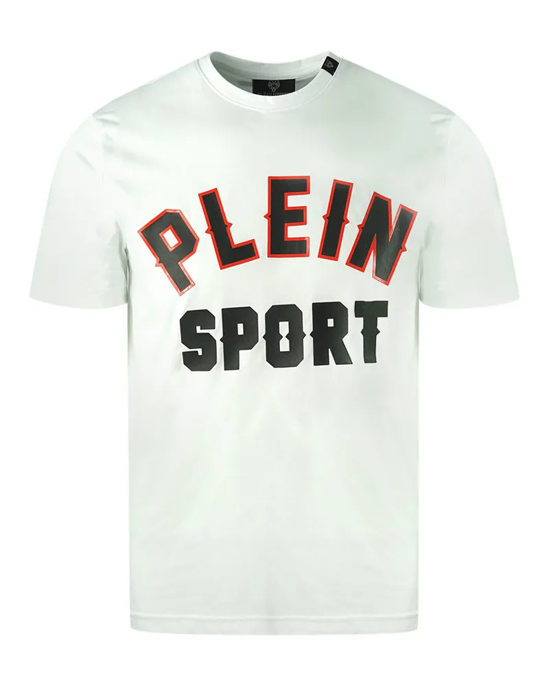Philipp Plein Weisses T-Shirt mit Blocklogo von Weiß