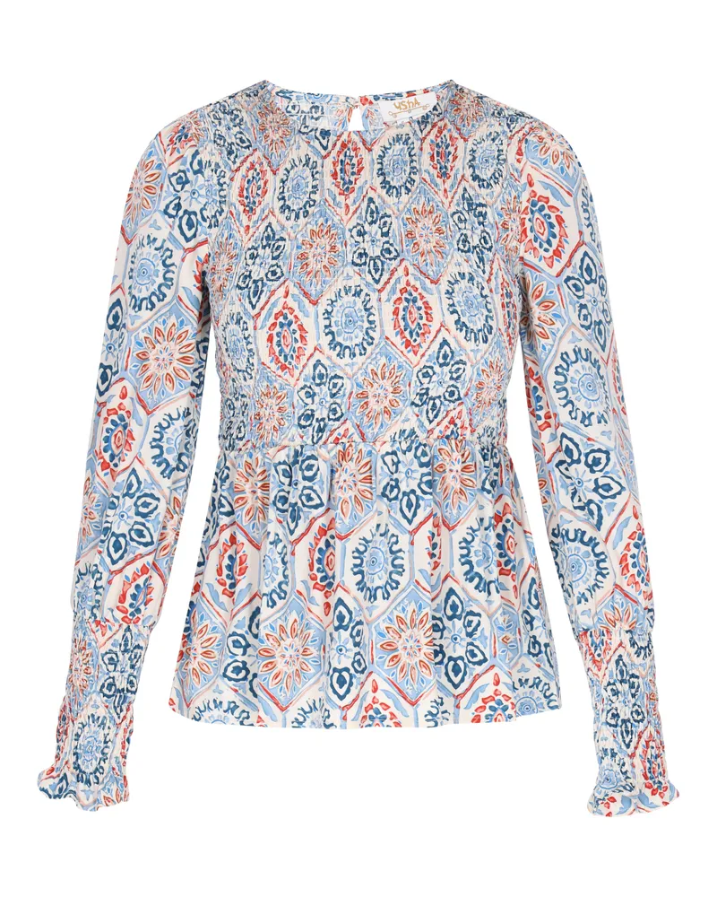 Usha Bluse Frauen blau mehrfarbig Blau