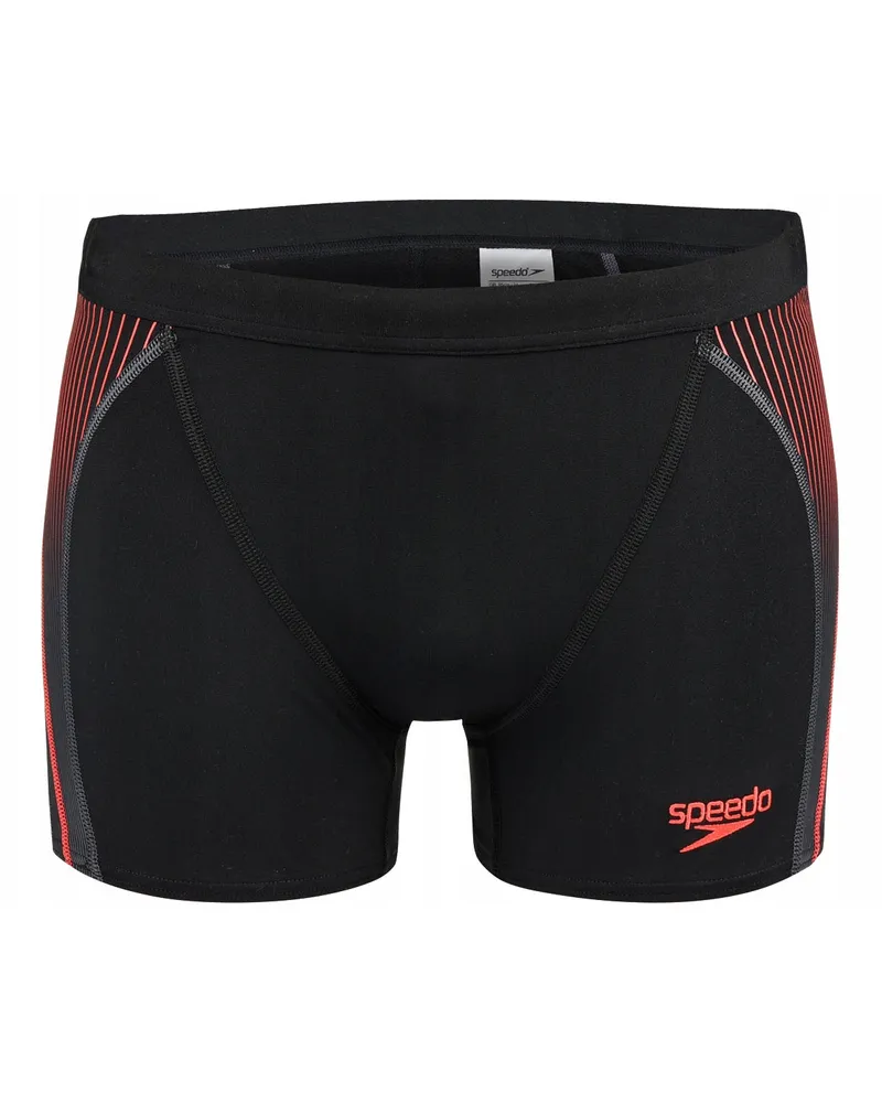 Speedo Gradienten -Platzierung Herren Aquashorts Black Red Badebode 8 12152C731 Schwarz