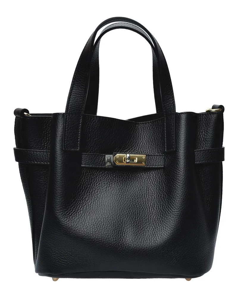 Isabella Rhea SCHWARZ Rindsledertasche Schwarz