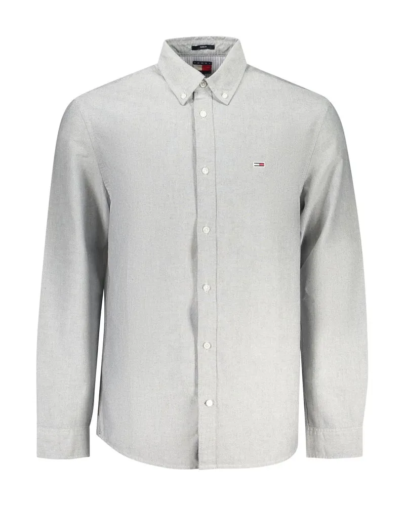 Tommy Hilfiger Oxford Hemd mit langen Ärmeln Hellgrau