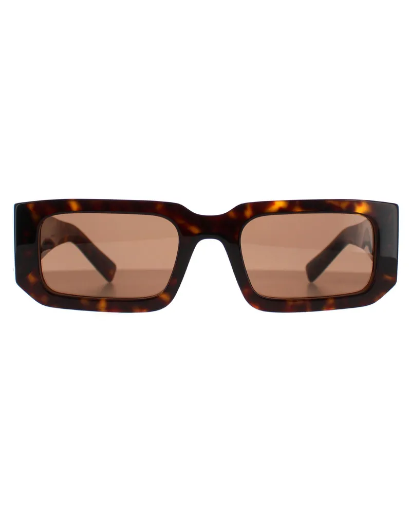 Prada Rectangle Ladies Dunkelbraun Schildpatt PR06YS Braun