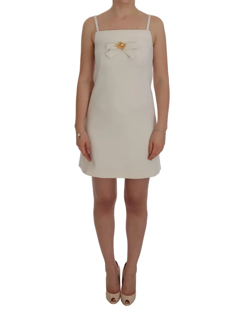 Dolce & Gabbana Mini‑Kleid mit Schleifendetail - Elfenbein Elfenbein