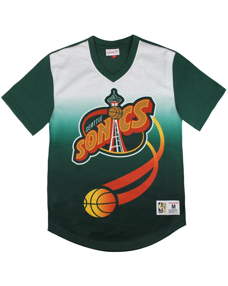 Mitchell & Ness Gewinn-Schuss Mesh Seattle Supersonics T-Shirt Grün