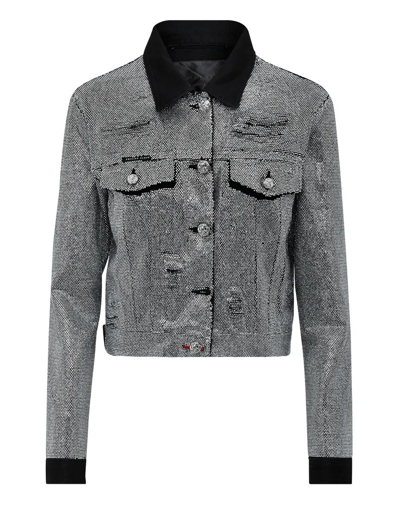 Philipp Plein Denimjacke - Schwarz Schwarz