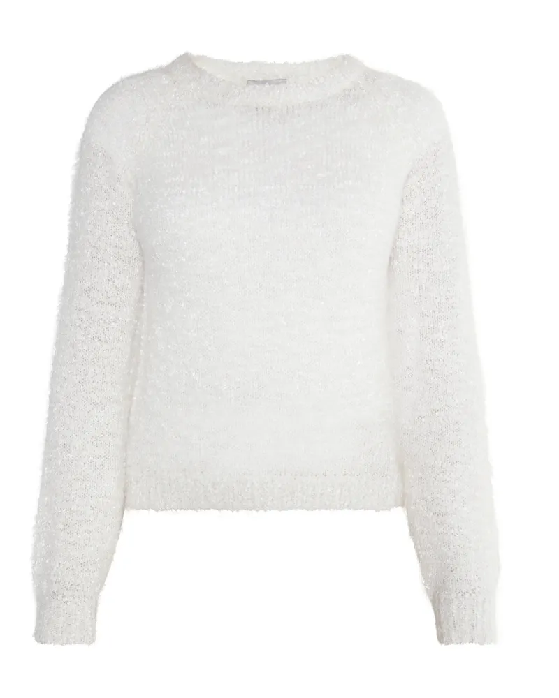 Usha Strickpullover Damen Wollweiß Wollweiß