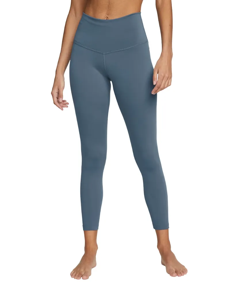 Nike Yoga 7/8-leggings Mit Hoher Taille In Diffusem Blau Blau