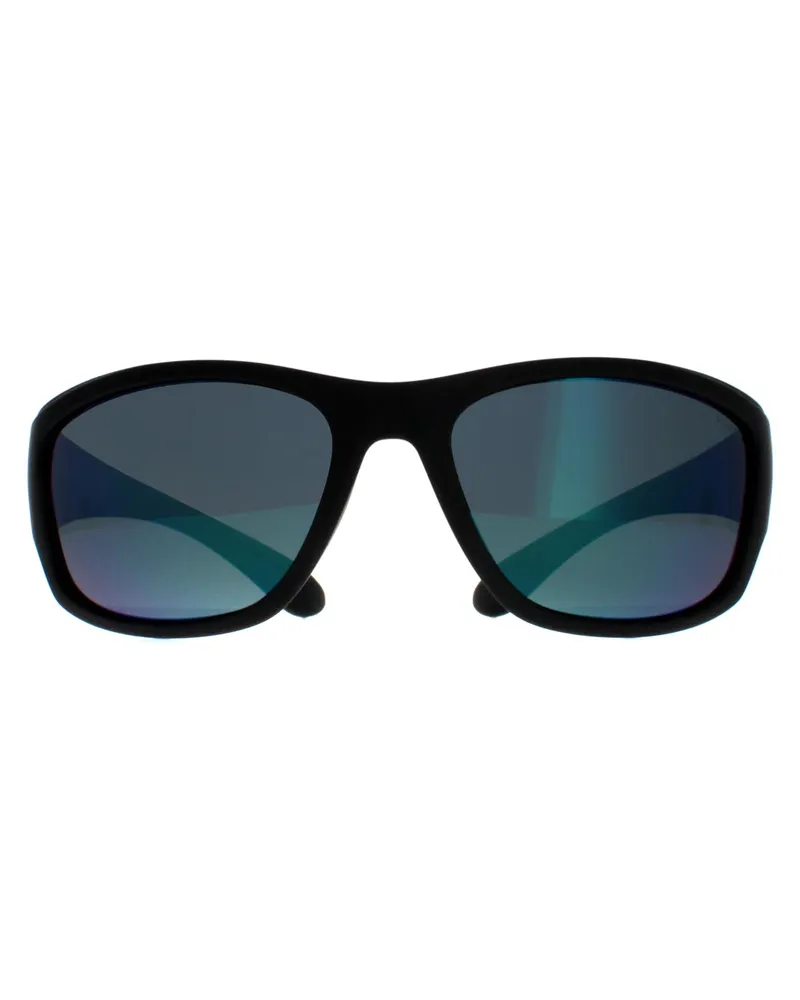 Polaroid Wrap Unisex Matt Schwarz Grün Spiegel Polarisiert PLD 7005/S Schwarz