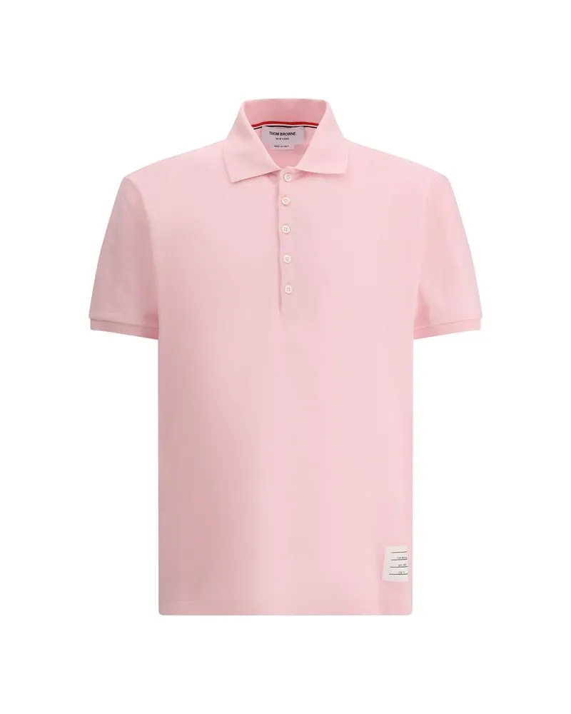 Thom Browne Mehrfarbiges Baumwollpoloshirt - Braun Braun
