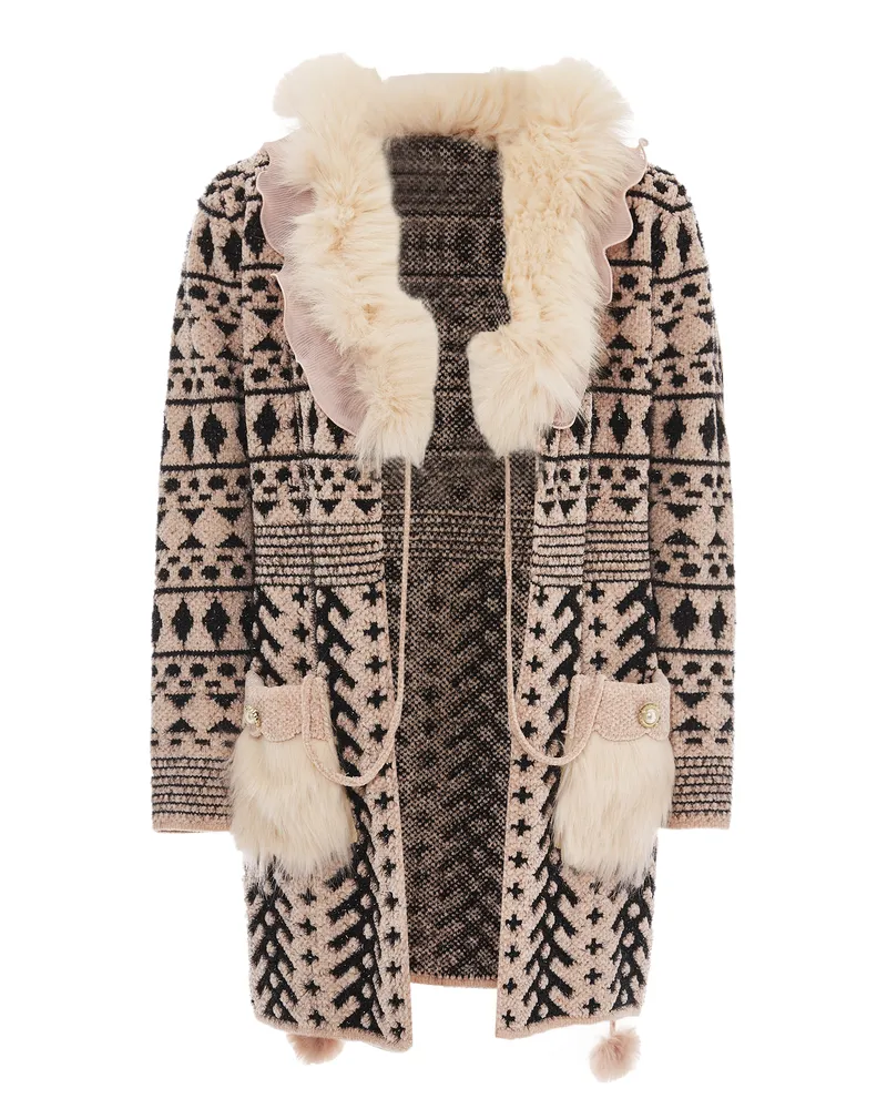 FAINA Strickjacke Damen rosa Rosé