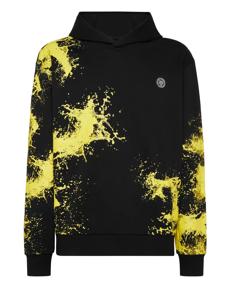 Philipp Plein Kapuzen-Sweatshirt Splash Schwarz