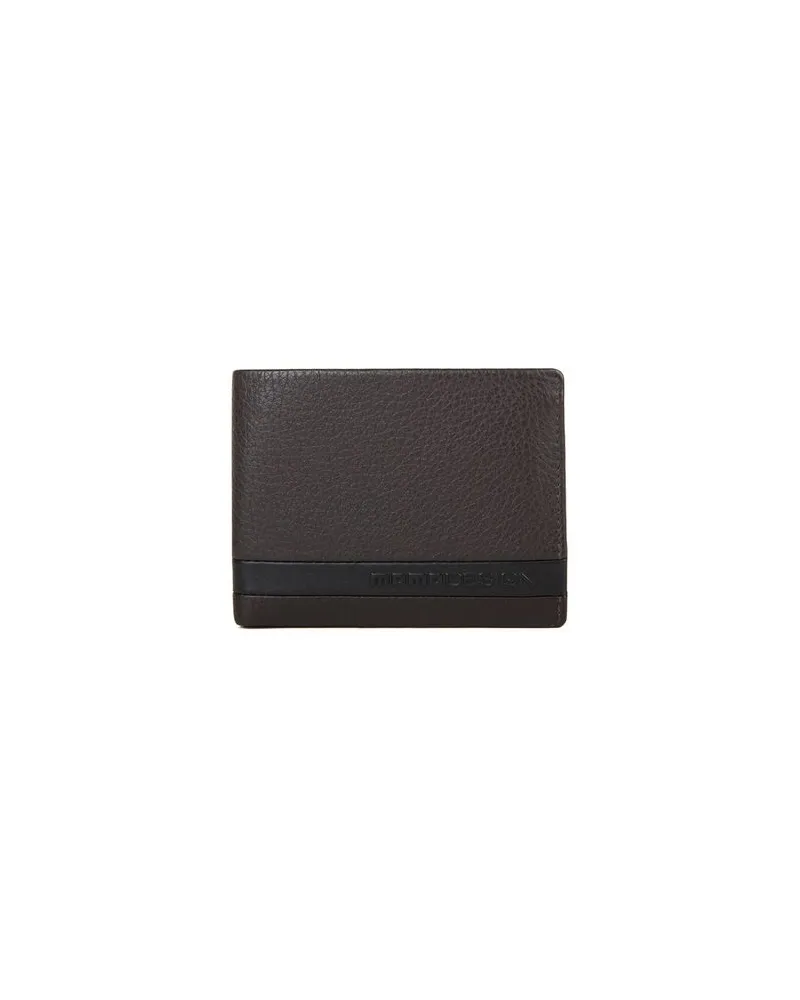 MOMO DESIGN Geldbörse Kaffee/Schwarz Schwarz