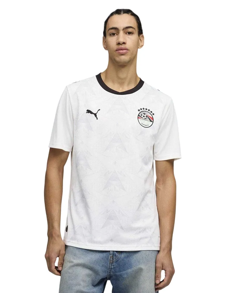 Puma World Cup 2026" Auswärts-Trikot für Herren, ägyptisch (Weiß/Grün Weiß
