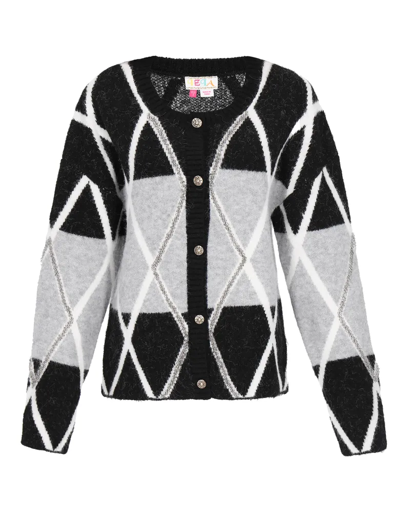 IZIA Strickjacke Frauen schwarz/grau Schwarz